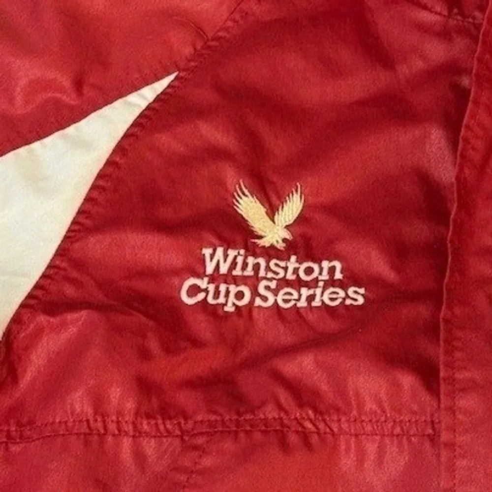 Winston Cup Series Jacket Mens L Red NASCAR Racing Windbreaker Swingster EUC